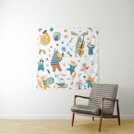 Niedliche Tiere Wandteppich (Beispiel)