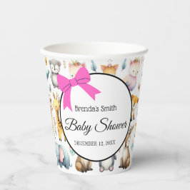 Niedliche Tiere Wasserfarbdoodles Papiertasse Pappbecher