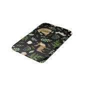 Niedliche Tiere: Wasserfarbige Handzeichnung. Badematte (Schrägansicht)