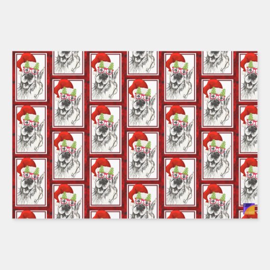 Niedliche Tiere Weihnachtsgeschenk Wrap Set Panda, Geschenkpapier Set (Vorderseite 3)