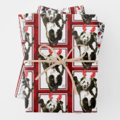 Niedliche Tiere Weihnachtsgeschenk Wrap Set Panda, Geschenkpapier Set (Beispiel)