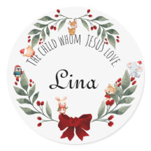 Niedliche Tiere Weihnachtsgeschenksticker