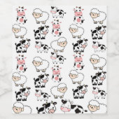 niedliche Tiere Weinetikett (Einzelnes Label)