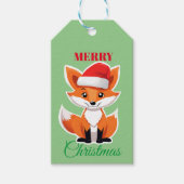 Niedliche Tiere Winter Fox Weihnachten Weihnachten Geschenkanhänger (Vorderseite)