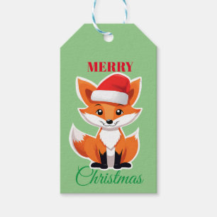 Niedliche Tiere Winter Fox Weihnachten Weihnachten Geschenkanhänger