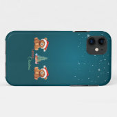 Niedliche Tiere Winterbär Weihnachtsbaum Case-Mate iPhone Hülle (Rückseite (Horizontal))
