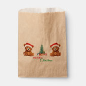 Niedliche Tiere Winterbär Weihnachtsbaum Geschenktütchen (Vorderseite)