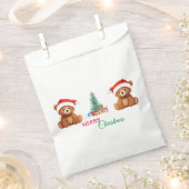 Niedliche Tiere Winterbär Weihnachtsbaum Geschenktütchen (Ausgeschnitten)