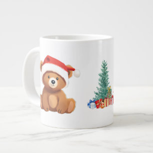 Niedliche Tiere Winterbär Weihnachtsbaum Jumbo-Tasse