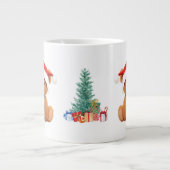 Niedliche Tiere Winterbär Weihnachtsbaum Jumbo-Tasse (Vorderseite)