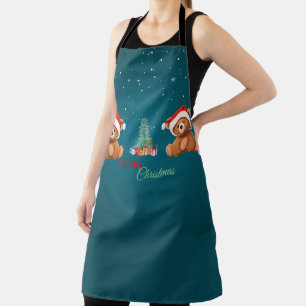 Niedliche Tiere Winterbär Weihnachtsbaum Schürze