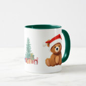 Niedliche Tiere Winterbär Weihnachtsbaum Tasse (VorderseiteRechts)