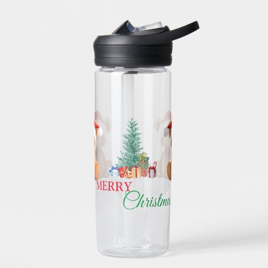 Niedliche Tiere Winterbär Weihnachtsbaum Trinkflasche (Links)