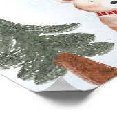 Niedliche Tiere Winterweihnachtsgebäck Poster (Ecke)
