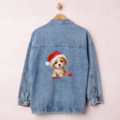 Niedliche Tiere Winterwelpen Hund Weihnachten Jeansjacke (Hangar)