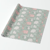 Niedliche Tiere Wrapping Paper Geschenkpapier (Ungerollt)