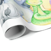 Niedliche Tiere Wrapping Paper Geschenkpapier (Rolleneckpunkt)