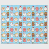 Niedliche Tiere Wrapping Paper Geschenkpapier (Flach)