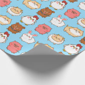 Niedliche Tiere Wrapping Paper Geschenkpapier (Ecke)