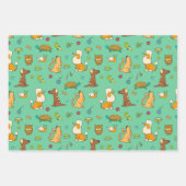 Niedliche Tiere Wrapping Paper Set Geschenkpapier Set (Vorderseite 2)