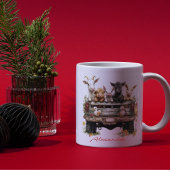 Niedliche Tierfarm auf Kaffeetasse