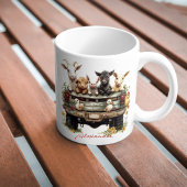 Niedliche Tierfarm auf Kaffeetasse