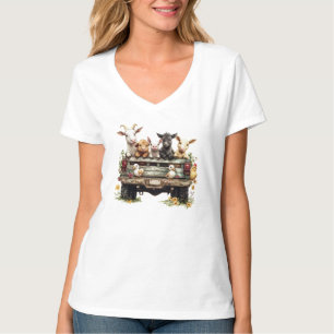 Niedliche Tierfarm auf T-Shirt