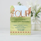 Niedliche Tierhalle Einladung (Stehend Vorderseite)