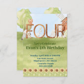 Niedliche Tierhalle Einladung (Vorne/Hinten)