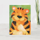 Niedliche Tiger Art Kindergeburtstag Card Karte (Vorderseite)