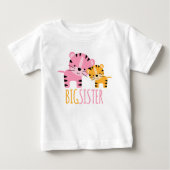Niedliche Tiger "Big Sister" Girl Baby T-shirt (Vorderseite)