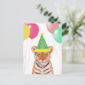 Niedliche Tiger Cub Illustration Postkarte (Stehend Vorderseite)