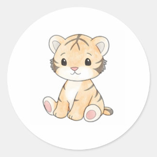 Niedliche Tiger Cub Sticker Adortable Wildlife Ani