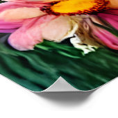 Niedliche Tiger Cube umgeben von Blume Poster (Ecke)