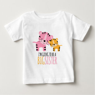 Niedliche Tiger "große Schwester zum zu sein " Baby T-shirt