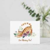 Niedliche Tiger Katze Vermisst Postkarte (Stehend Vorderseite)