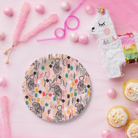 Niedliche Tiger-Paper-Teller Pappteller (Party)