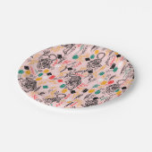 Niedliche Tiger-Paper-Teller Pappteller (Schrägansicht)