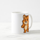 Niedliche Tiger-Tasse - Adortable Animal Trinkbehä Kaffeetasse (VorderseiteRechts)