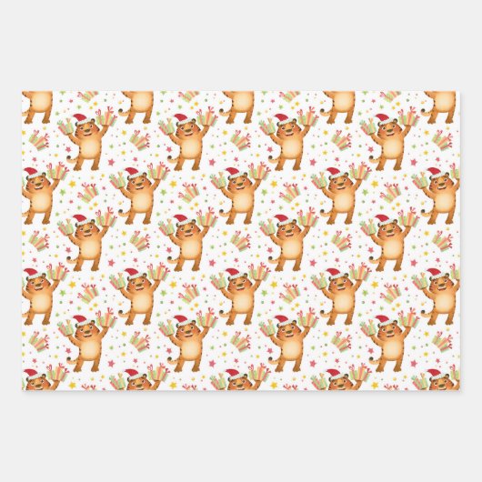 Niedliche Tiger-Wrapping-Papierblätter Geschenkpapier Set (Vorderseite 3)