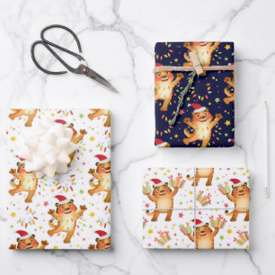 Niedliche Tiger-Wrapping-Papierblätter Geschenkpapier Set