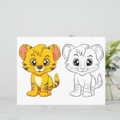 Niedliche Tigerfarbseite (Stehend Vorderseite)