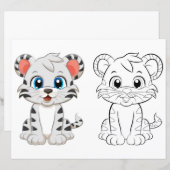 Niedliche Tigerfarbseite (Vorne/Hinten)