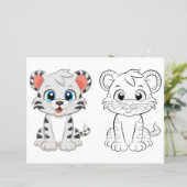 Niedliche Tigerfarbseite (Stehend Vorderseite)