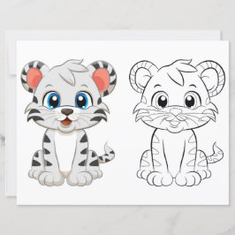 Niedliche Tigerfarbseite