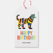 Niedliche Tigerkatze Geburtstag Geschenkanhänger (Vorderseite)