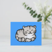 niedliche Tigerkatze Postkarte (Stehend Vorderseite)
