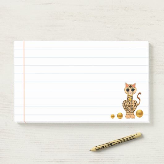 Niedliche Tigerkatzen und Goldpunkte Post-it Klebezettel (Auf Schreibtisch)