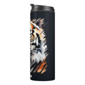 Niedliche Tigerliebhaber fügen Namen hinzu Thermosbecher (Nach rechts gedreht)