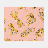 Niedliche Tigermuster Fleecedecke (Vorderseite (Horizontal))